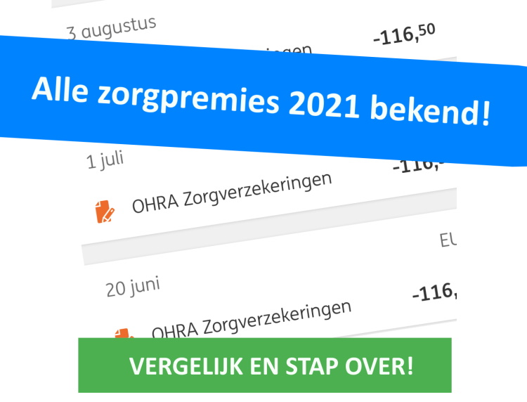 Zorgpremies 2021 bekend - Het vergelijken is begonnen!